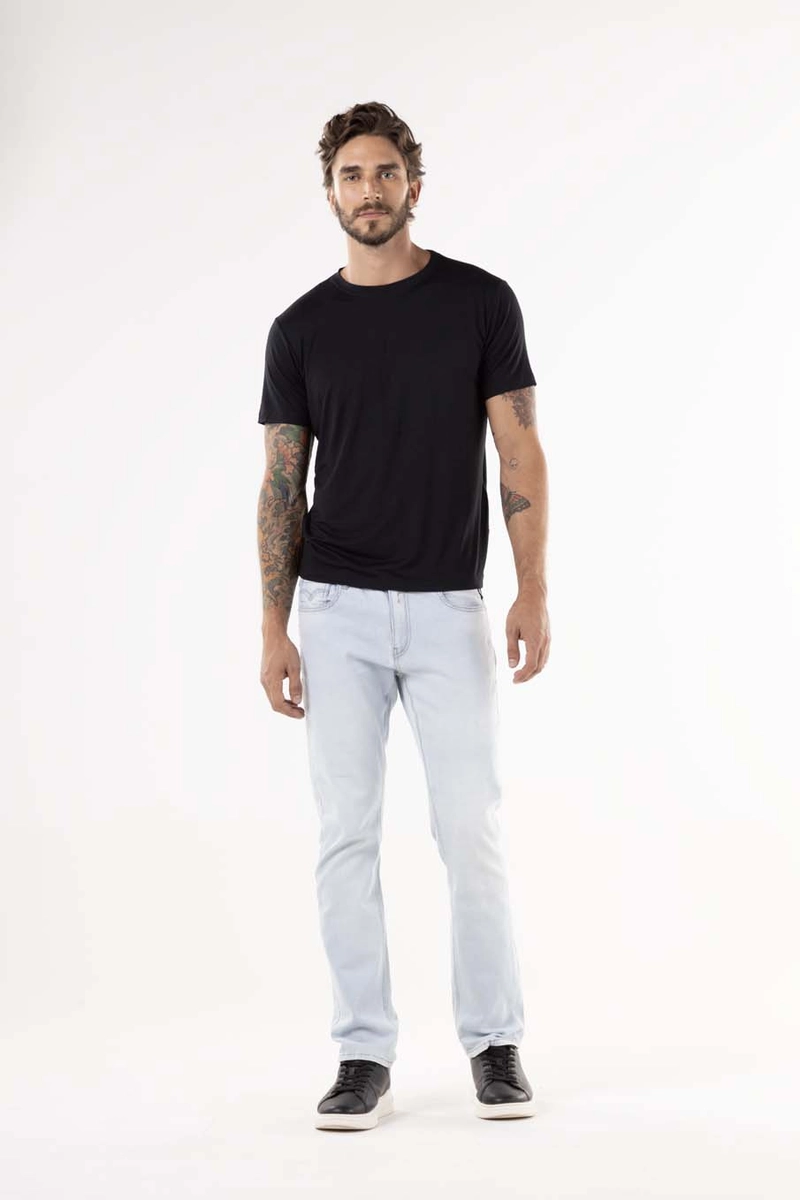 T-shirt Regular Tecido Tecnológico Preto Lcecci