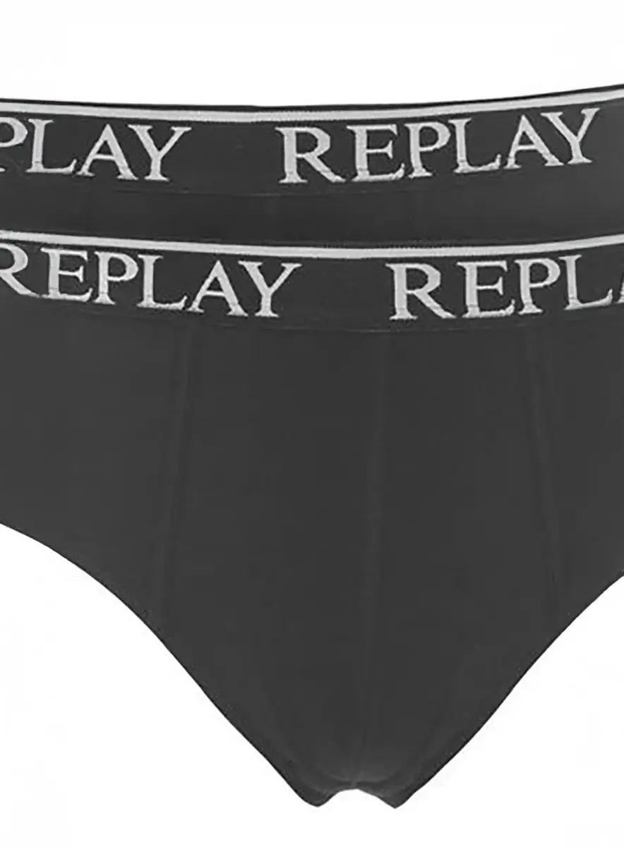 Cueca Slip Replay Pack 2peças Preto Lcecci