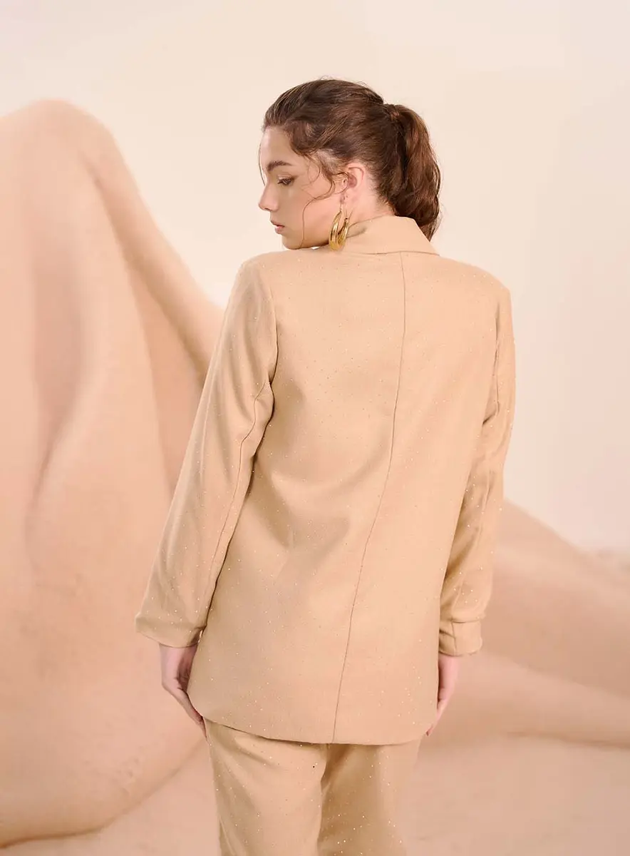 Blazer Feminino Com Aplicação Basic Comfort Estampados Souisy