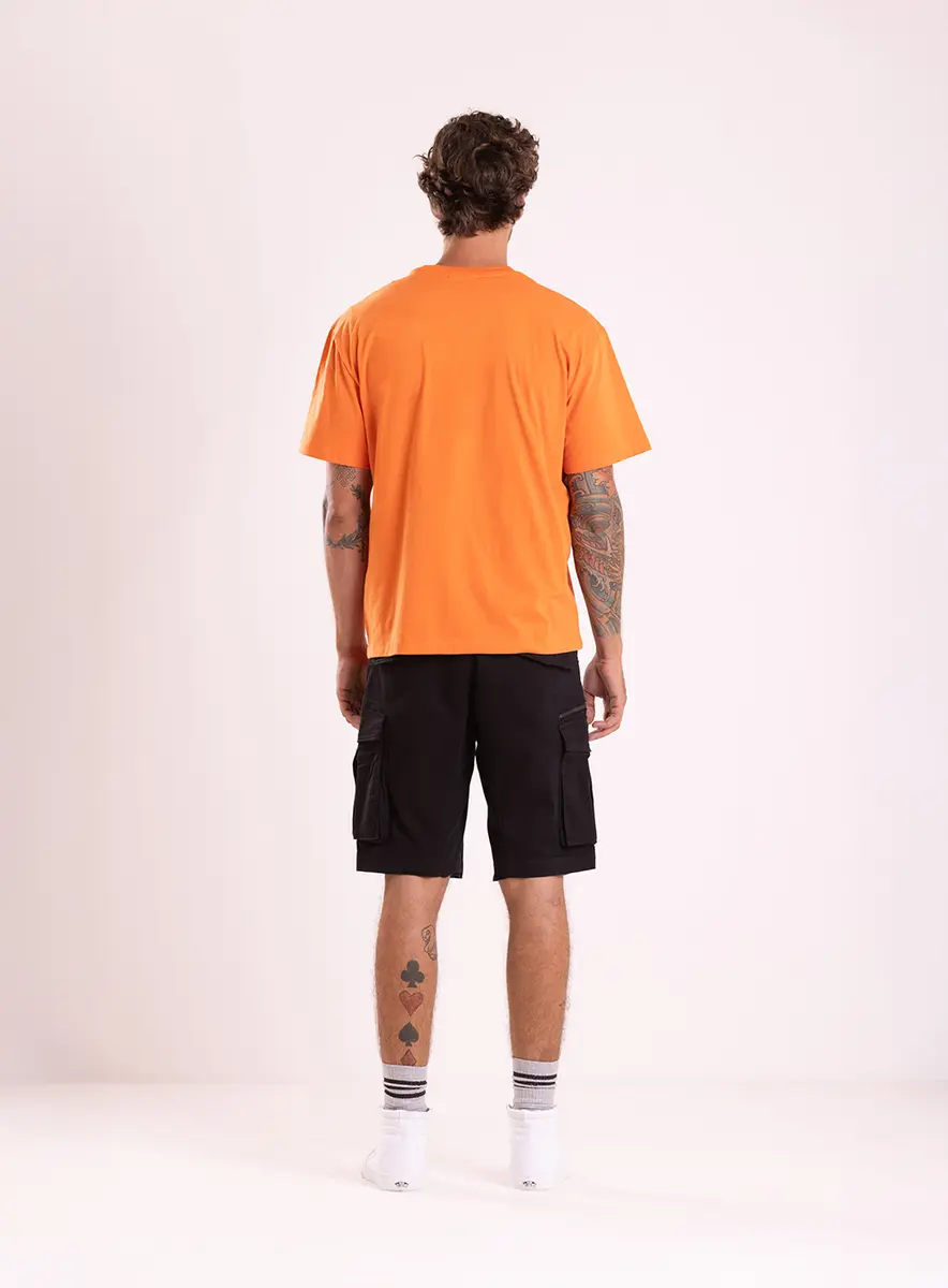 T-shirt Over Com Logo Laranja Drew Lcecci