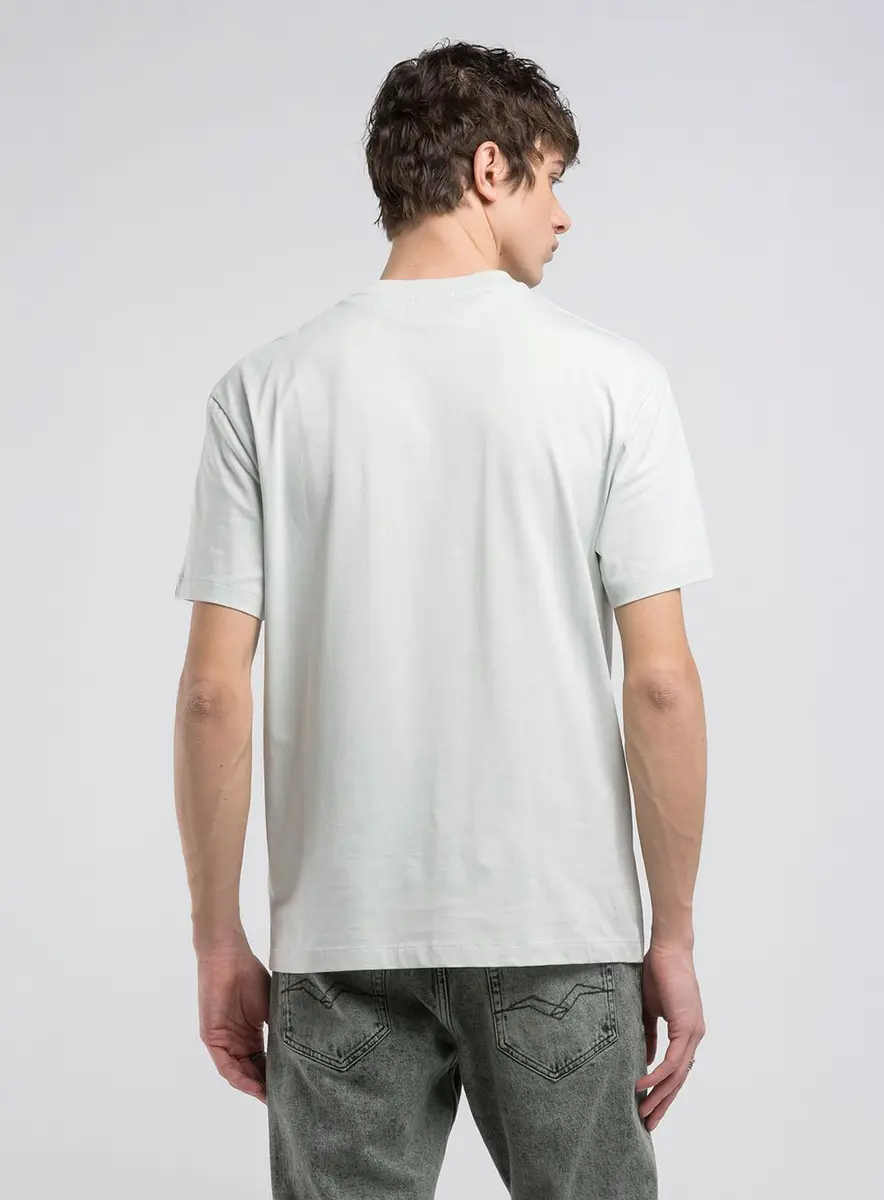 T-shirt Relaxed Com Estampa Frontal Verde Glidden Lcecci