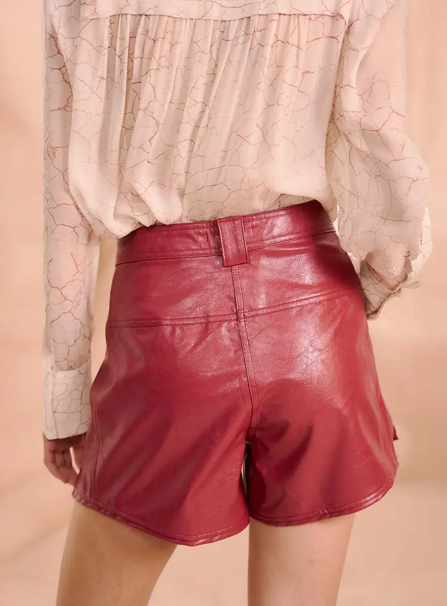 Short Vanguarda Vermelho Vermelho Tibetano Souisy
