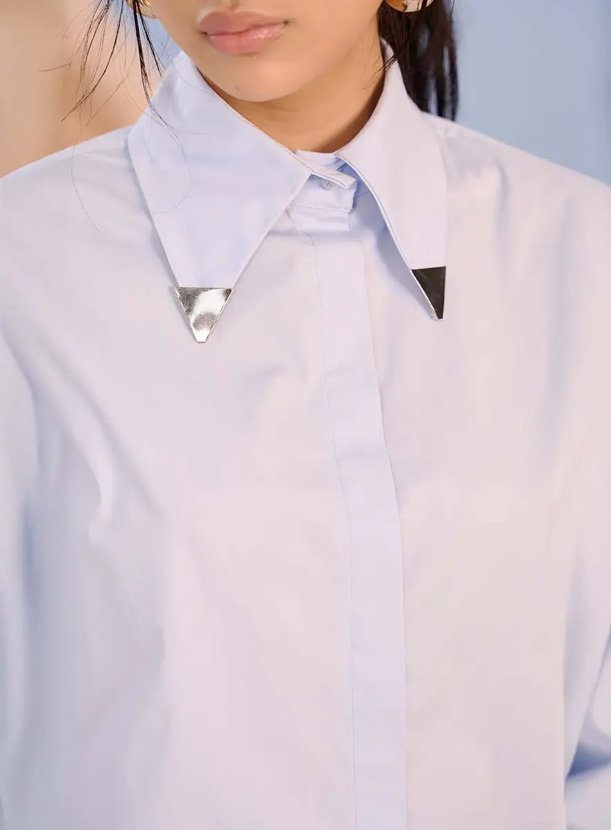 Camisa Céu De Prata Azul Celestial Souisy