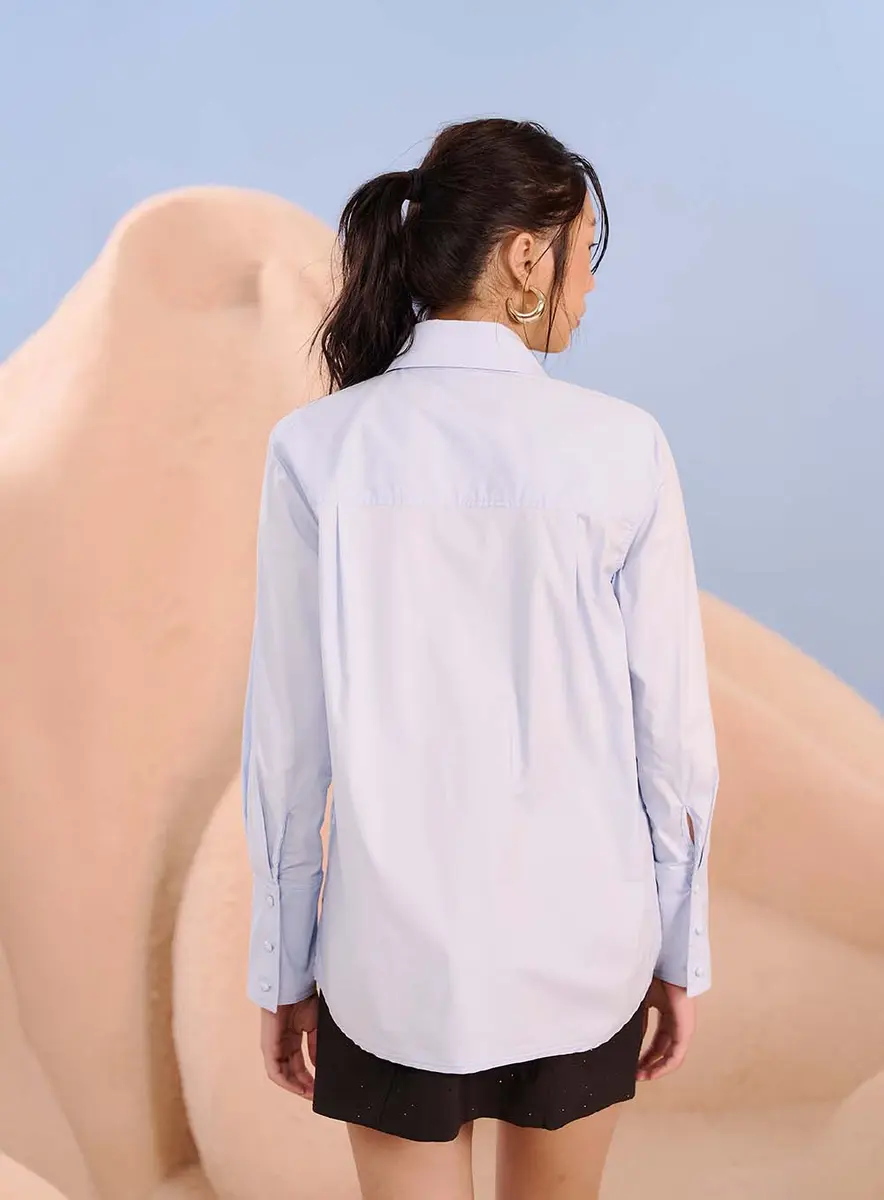Camisa Céu De Prata Azul Celestial Souisy
