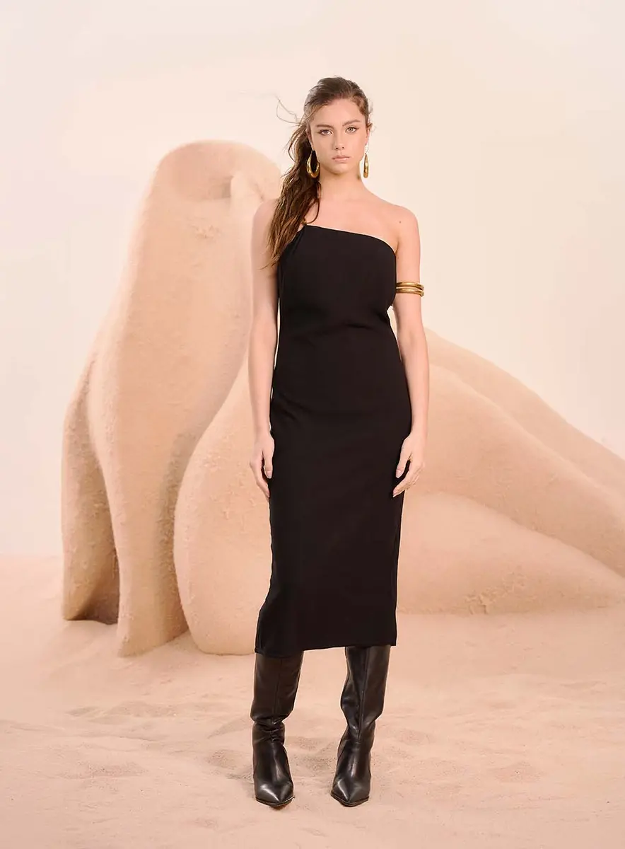 Vestido Sereno Noir Preto Souisy