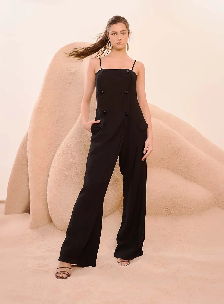 Macacão Elegância Noturna Preto Souisy