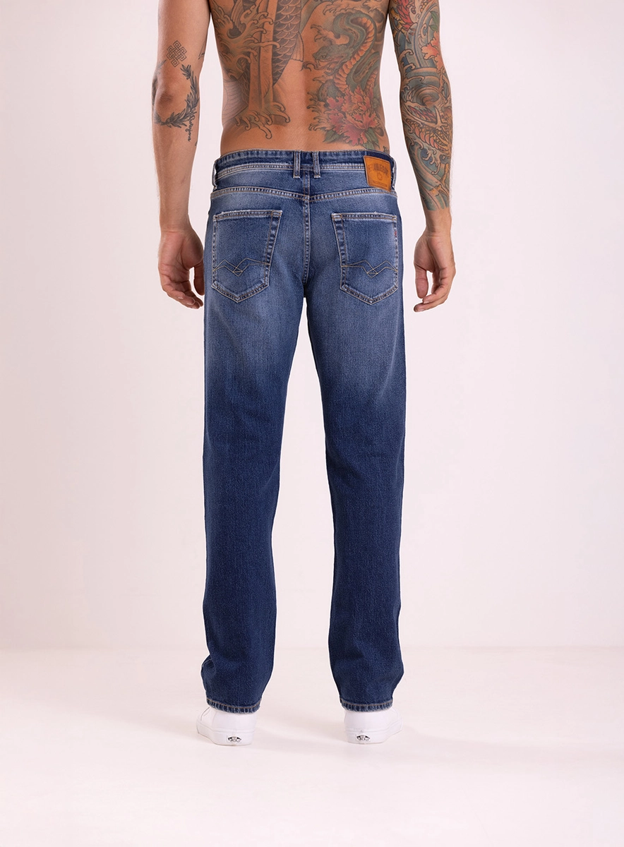 Calça Masculina Jeans Grover Straight Índigo Lcecci