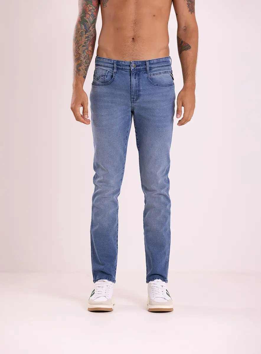 Calça Masculina Jeans  - Anbass Skinny Índigo Lcecci