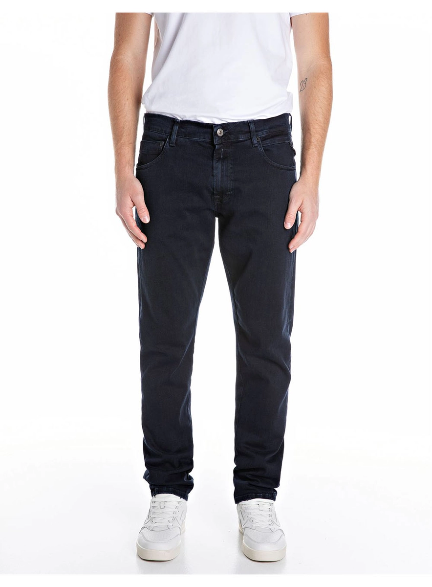 Calça Masculina Slim Tapered Dark Blue - Mickym Índigo Preto Médio Lcecci