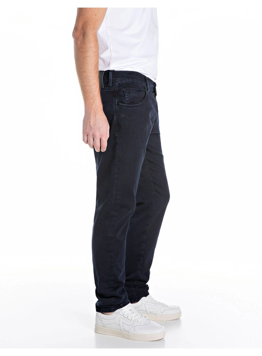 Calça Masculina Slim Tapered Dark Blue - Mickym Índigo Preto Médio Lcecci