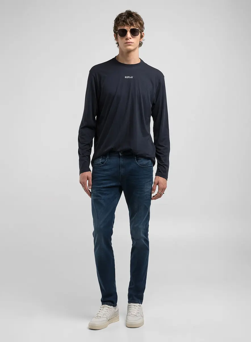 Calça Masculina Jeans Skinny - Anbass Índigo Lcecci