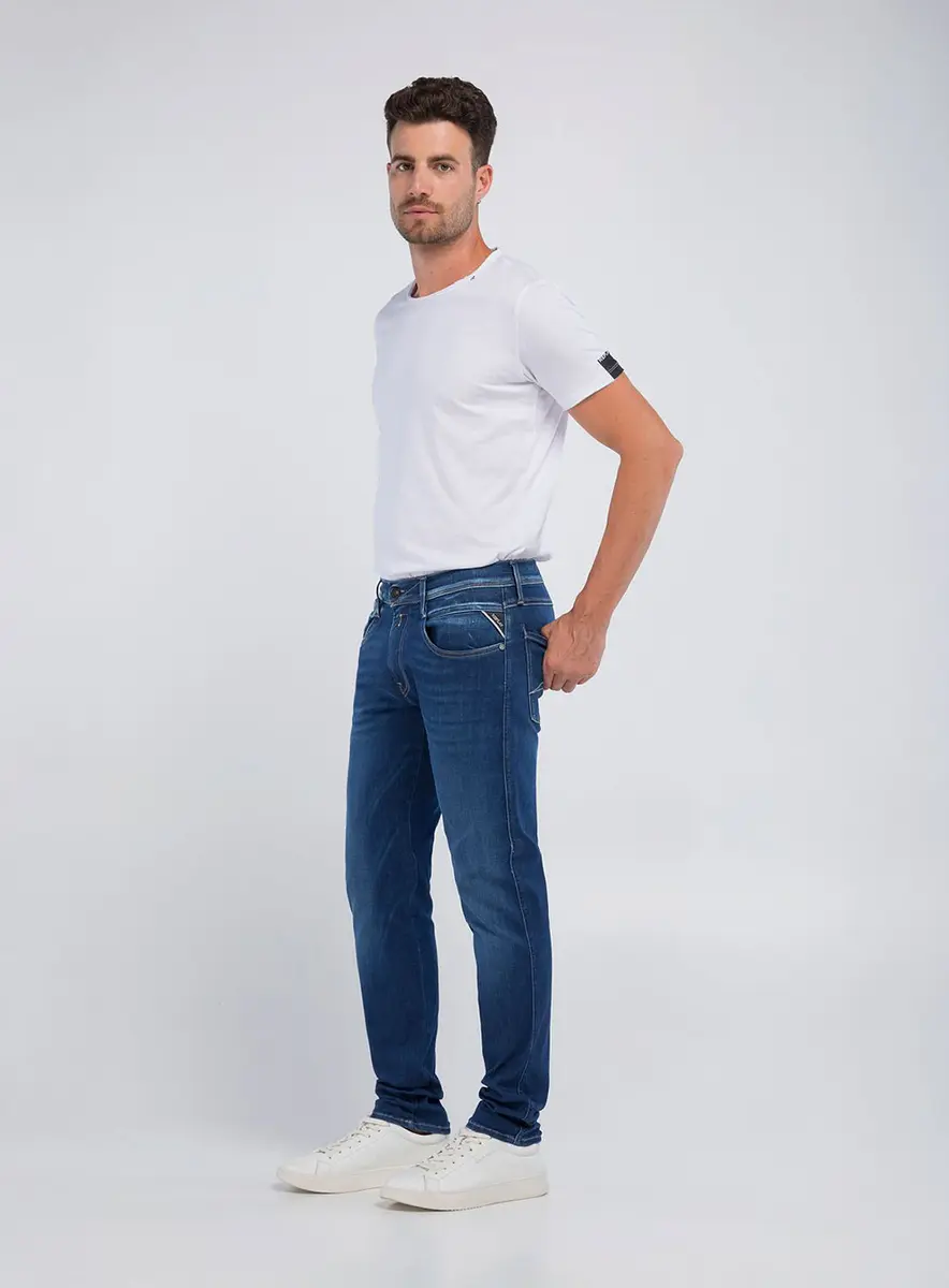 Calça Medium Blue Anbass Skinny Índigo Lcecci