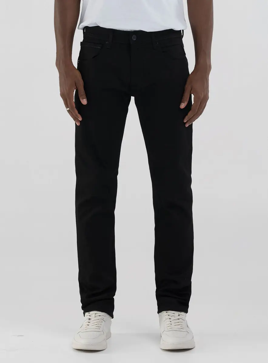 Calça Masculina Em Jeans Reta - Grover Straight Preto Lcecci