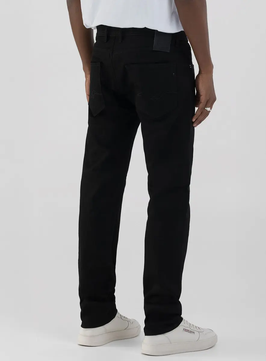 Calça Masculina Em Jeans Reta - Grover Straight Preto Lcecci