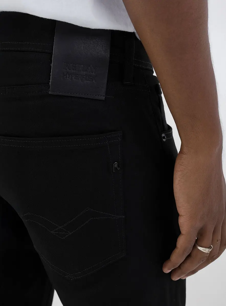 Calça Masculina Em Jeans Reta - Grover Straight Preto Lcecci