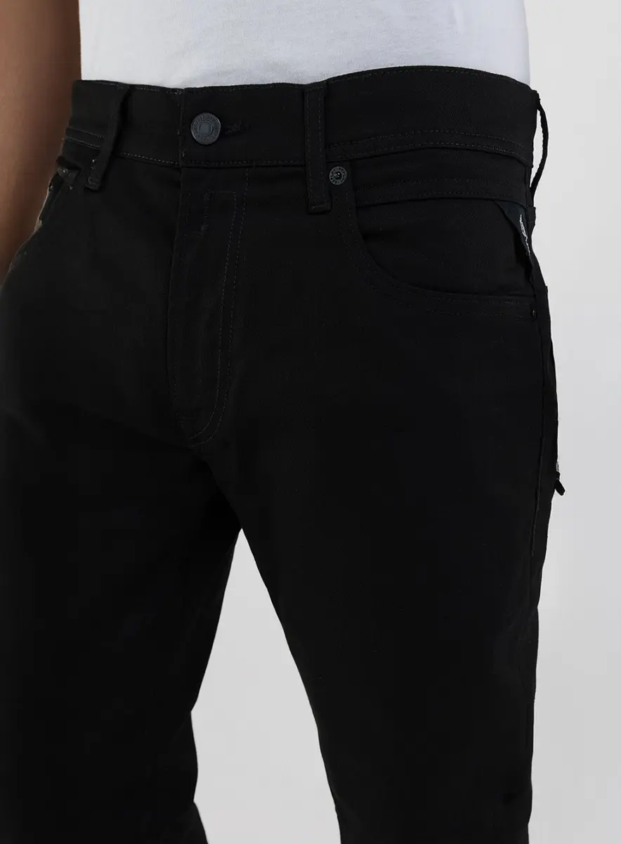 Calça Masculina Em Jeans Reta - Grover Straight Preto Lcecci