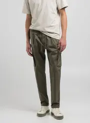 Calça Cargo Cós Com Elástico E Amarração