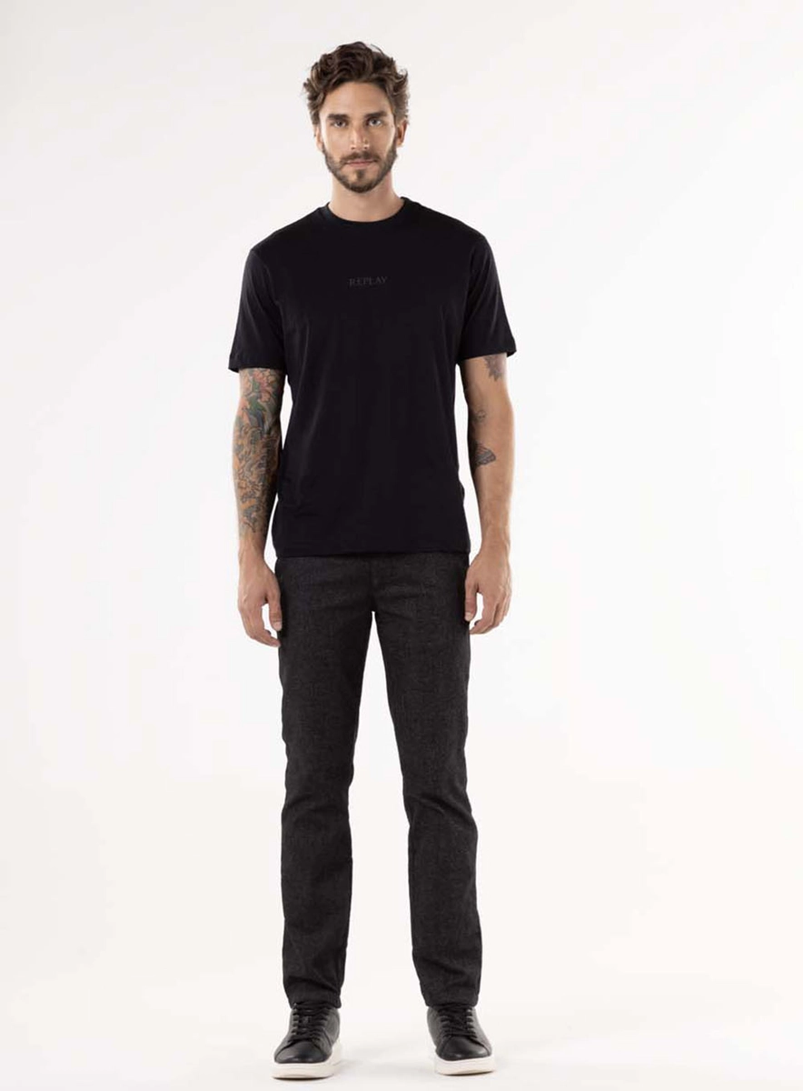 Calça De Sarja Alfaiataria Slim Preto Lcecci