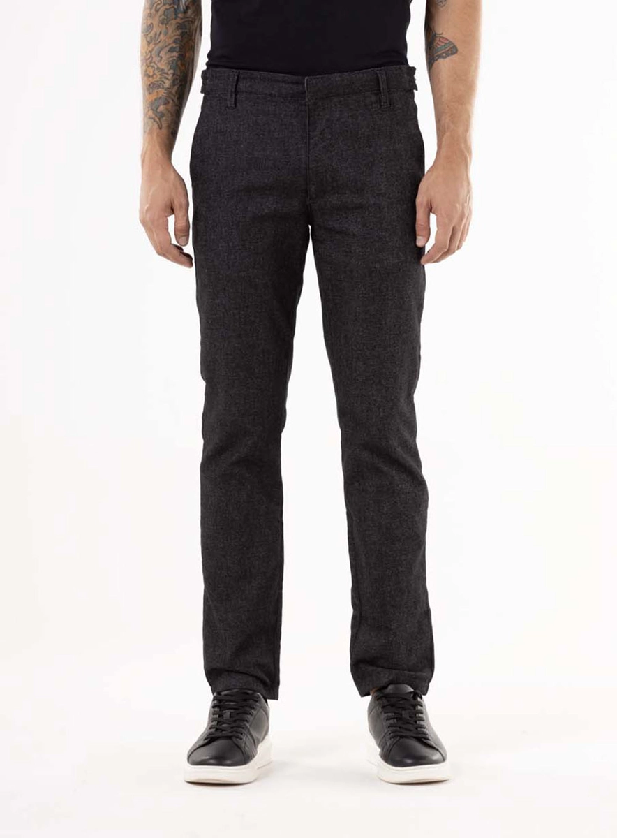 Calça De Sarja Alfaiataria Slim Preto Lcecci