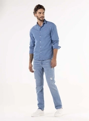 Calça Jeans Neal Slim Blue Claro