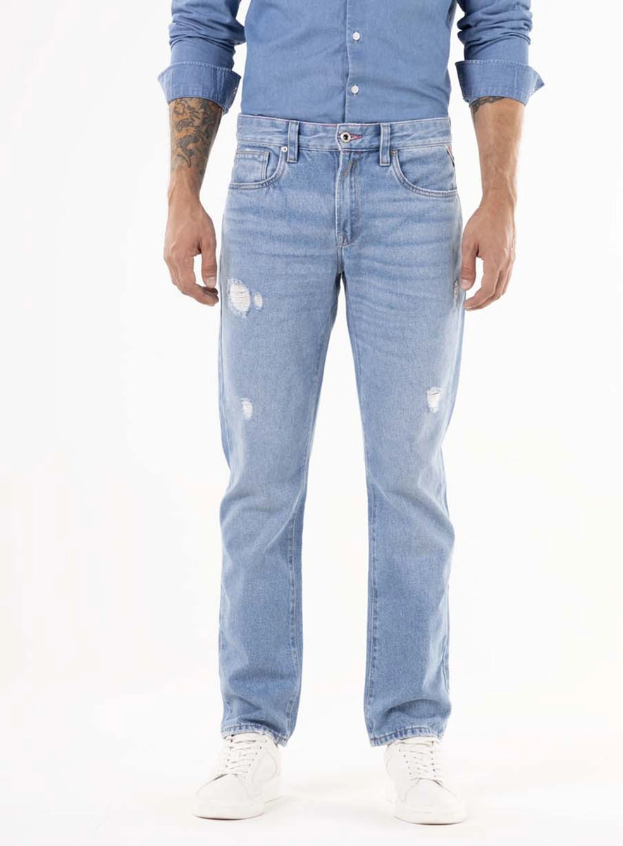Calça Jeans Neal Slim Blue Claro Índigo Lcecci
