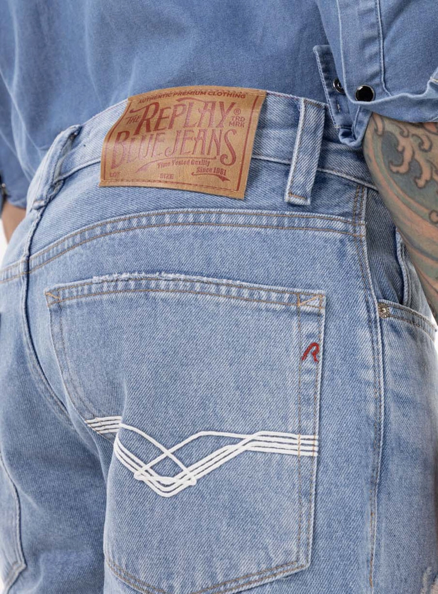 Calça Jeans Neal Slim Blue Claro Índigo Lcecci
