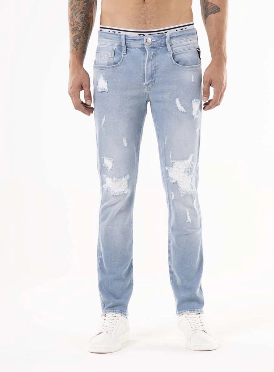 Calça Jeans Anbass Skinny Blue Claro Índigo Replay