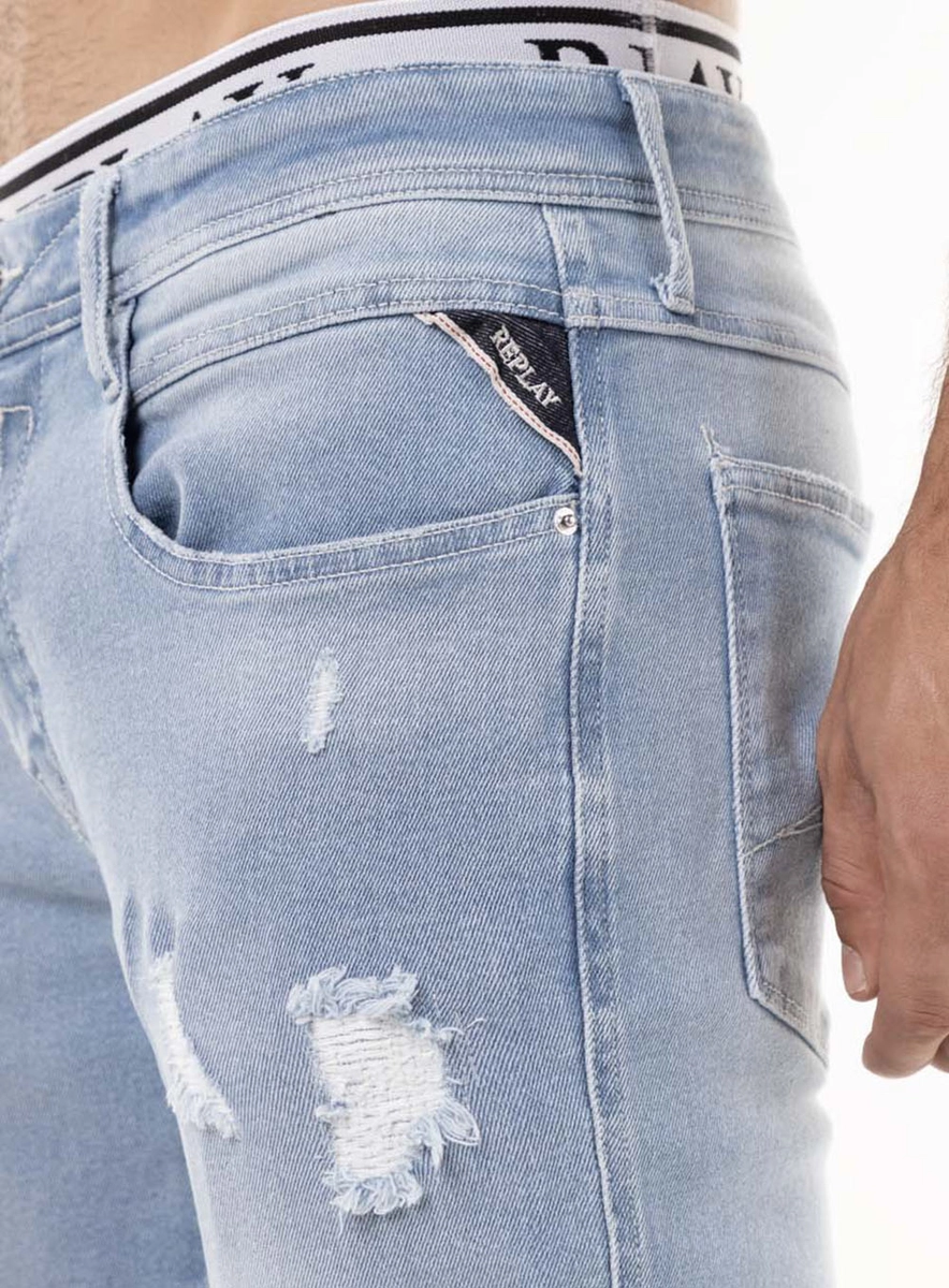 Calça Jeans Anbass Skinny Blue Claro Índigo Lcecci
