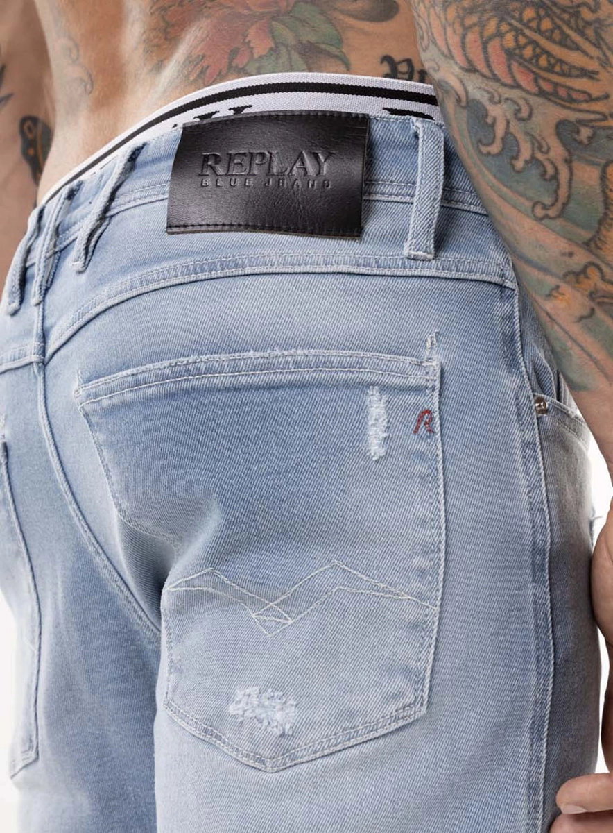 Calça Jeans Anbass Skinny Blue Claro Índigo Lcecci