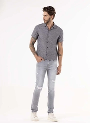 Calça Jeans Anbass Skinny Cinza Claro