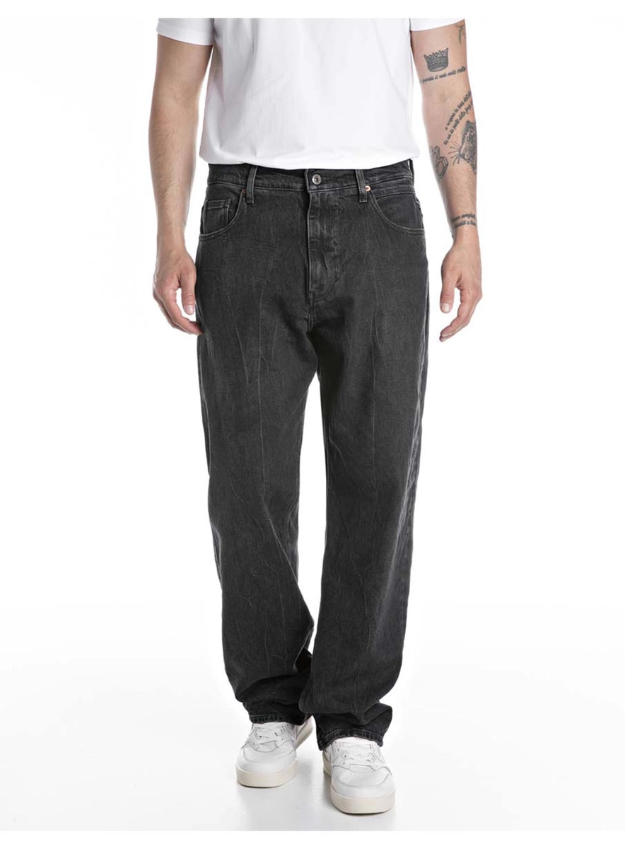 Calça Jeans Kyran Relaxed Original Black Índigo Preto Lcecci