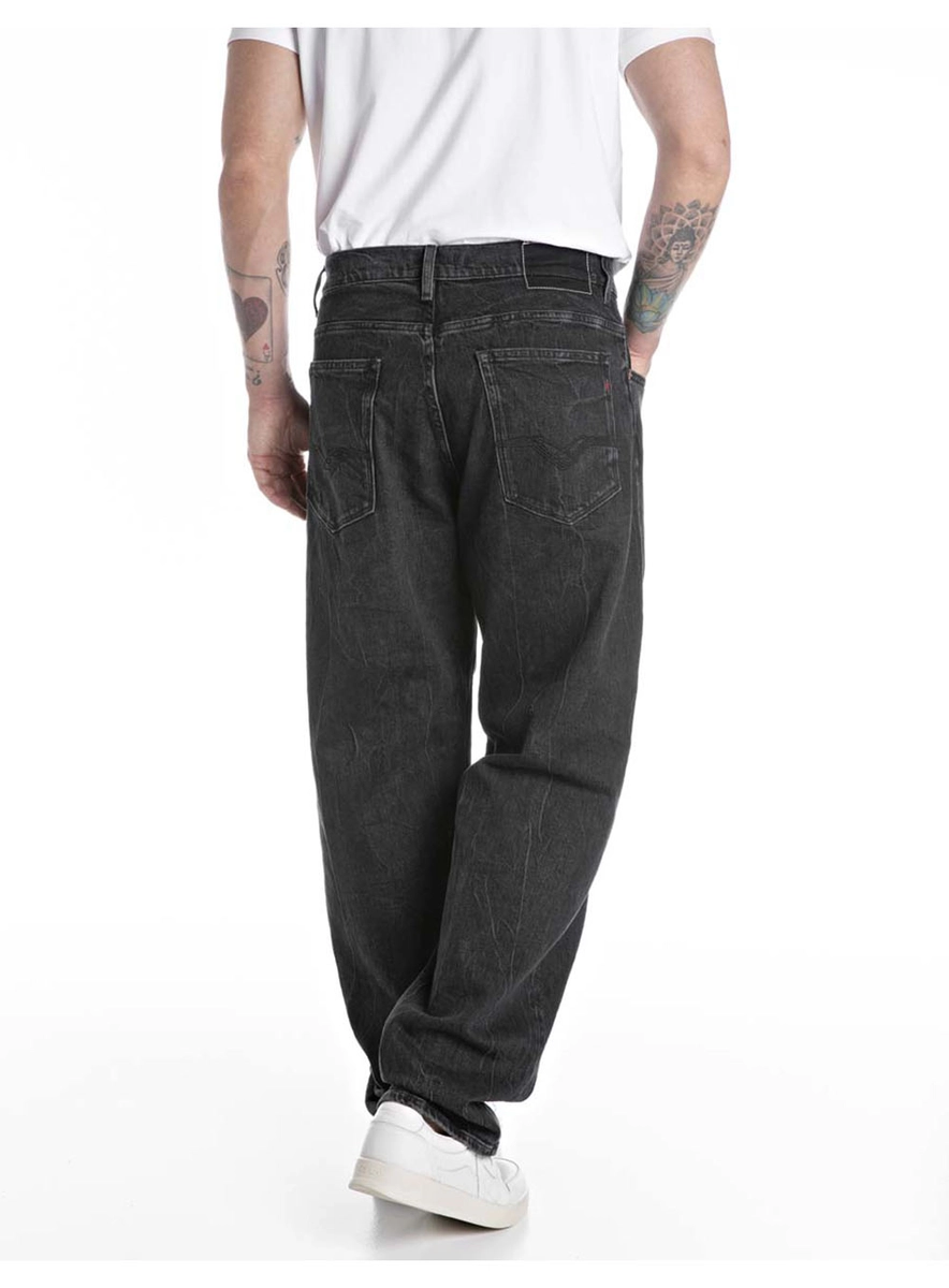 Calça Jeans Kyran Relaxed Original Black Índigo Preto Lcecci