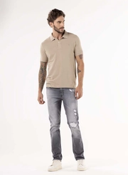Calça Jeans Mickym Slim Tapered Aged Black