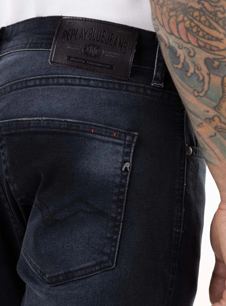 Calça Jeans Mickym Slim Tapered Índigo Preto Médio Lcecci