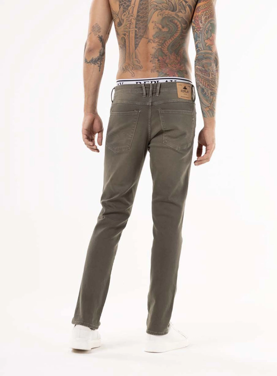 Calça De Sarja Anbass Skinny Verde Biosphere Lcecci