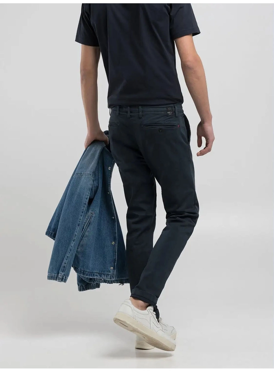 Calça De Sarja Chino Azul Pangera Lcecci