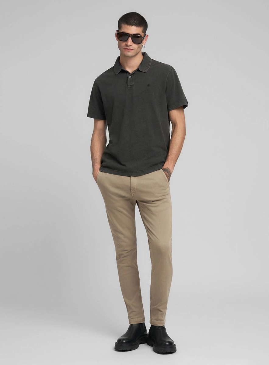 Calça De Sarja Chino Azul Pangera Lcecci
