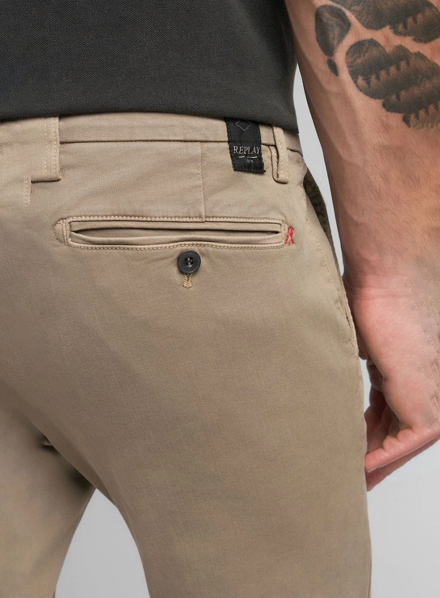 Calça De Sarja Chino Azul Pangera Lcecci