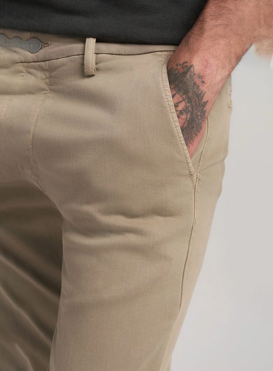 Calça De Sarja Chino Azul Pangera Lcecci