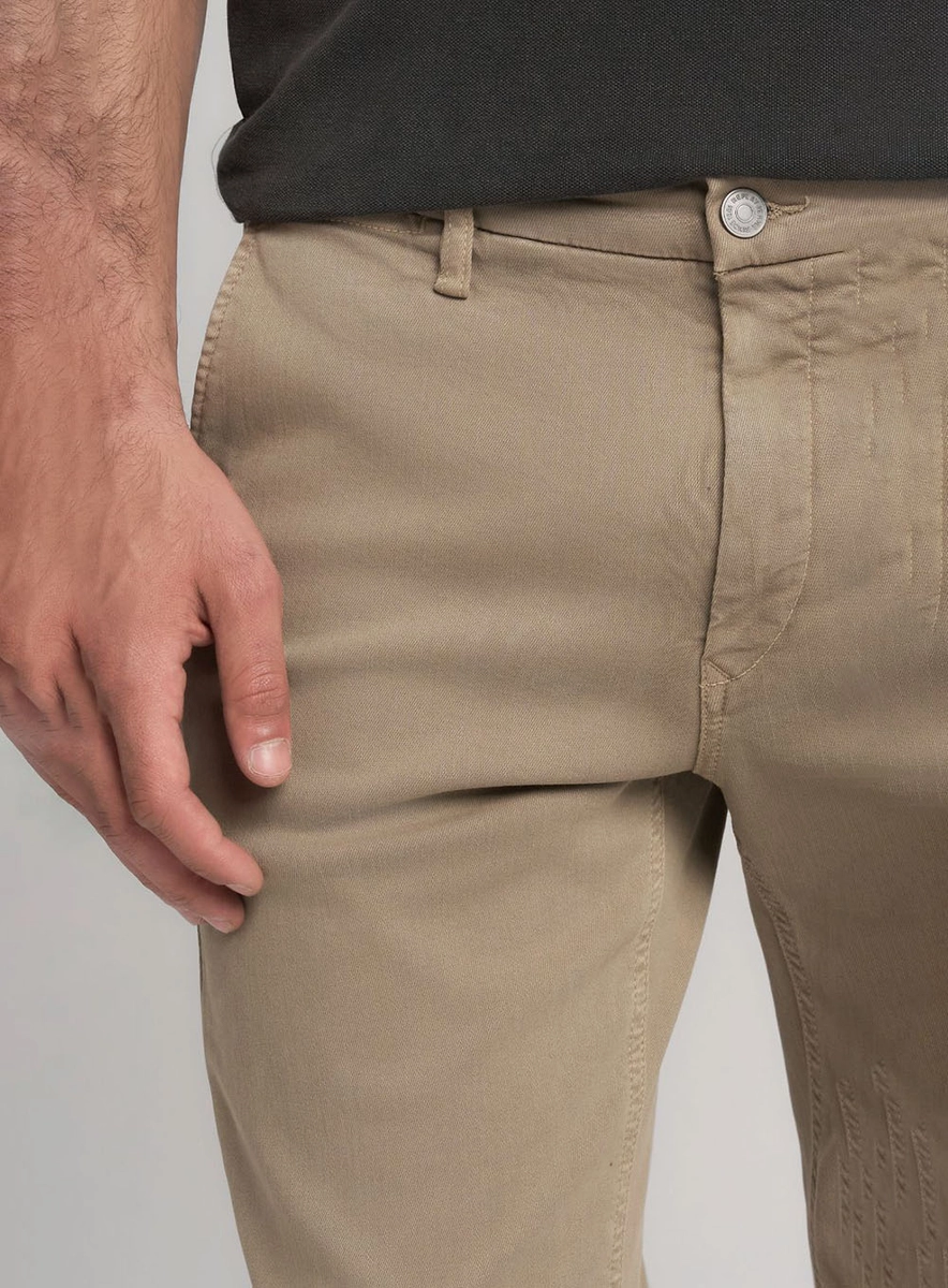 Calça De Sarja Chino Azul Pangera Lcecci