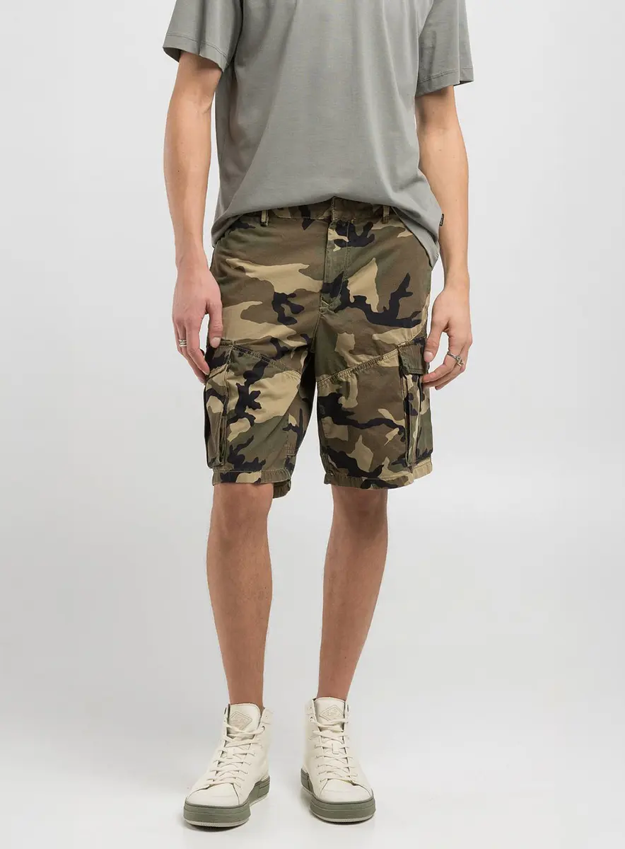 Bermuda De Sarja Camo Cargo Estampados Lcecci