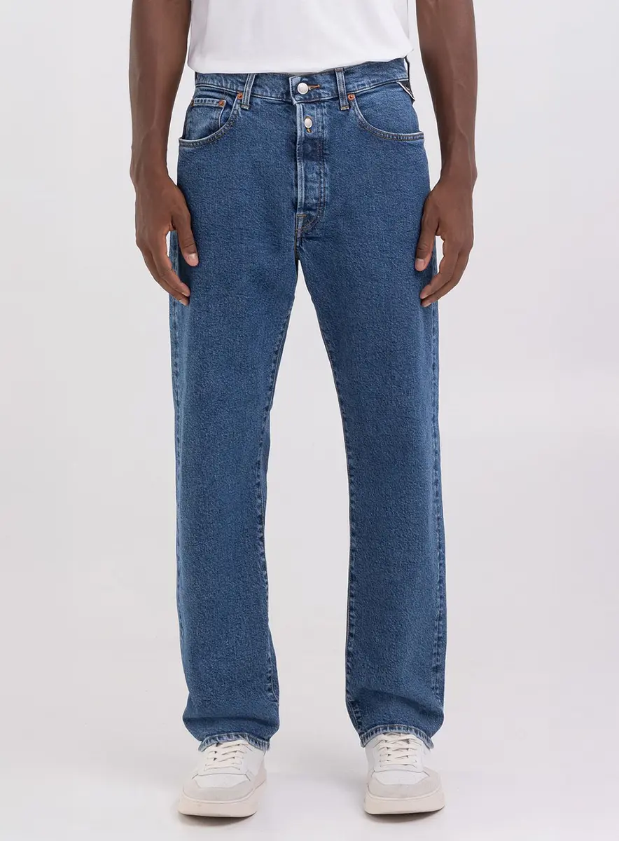 Calça Masculina Jeans Retrô - 9zero1 Straight Índigo Médio Lcecci