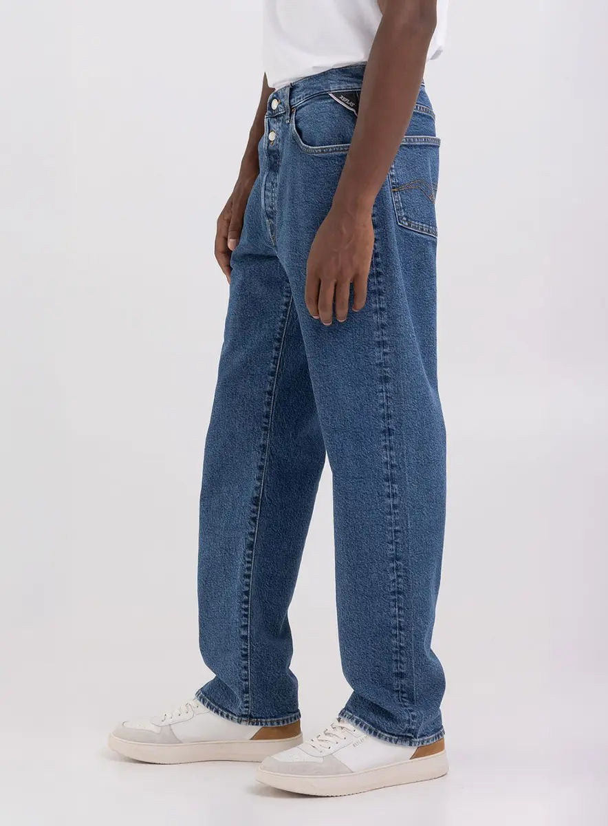 Calça Masculina Jeans Retrô - 9zero1 Straight Índigo Médio Lcecci