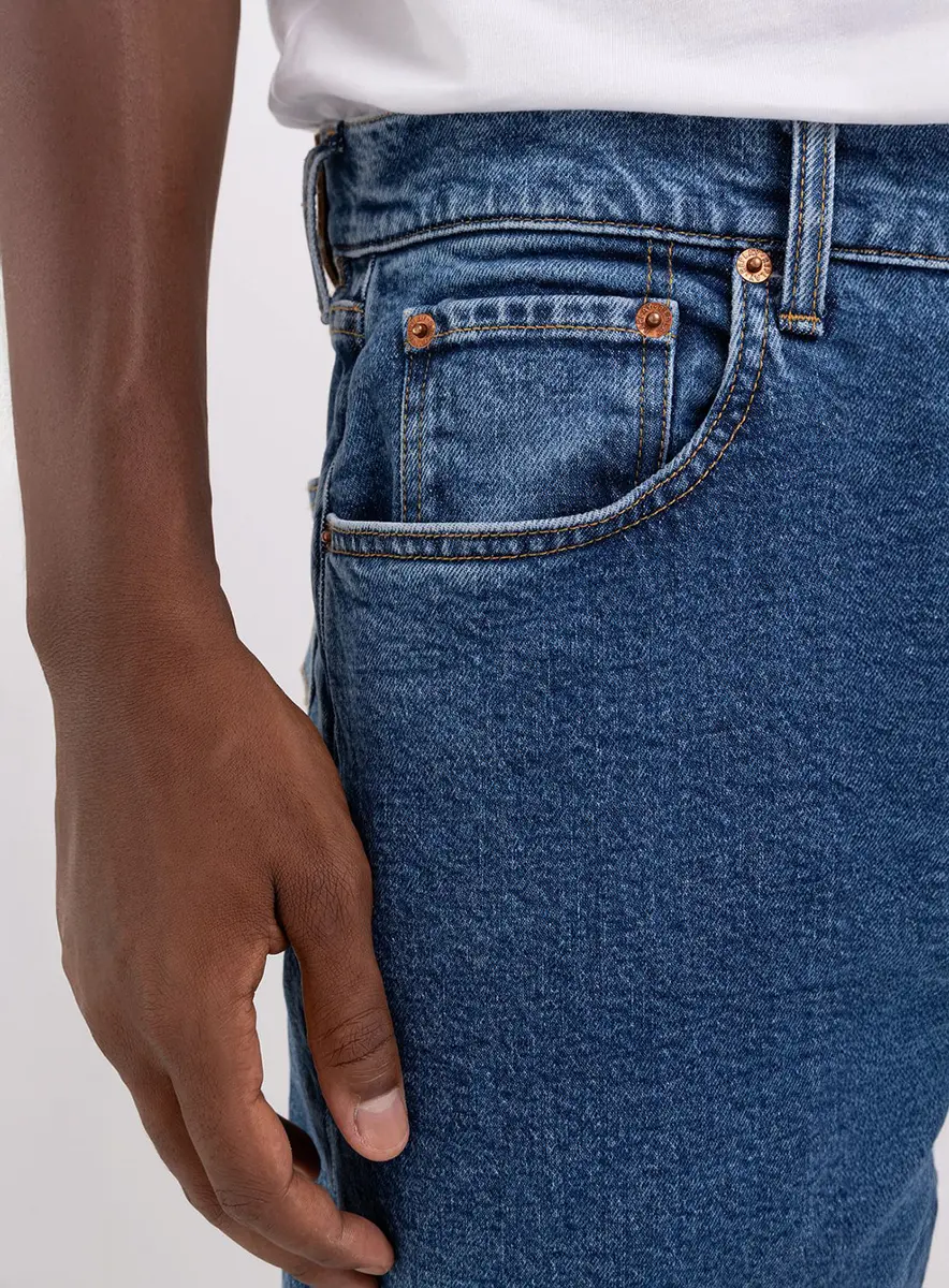 Calça Masculina Jeans Retrô - 9zero1 Straight Índigo Médio Lcecci