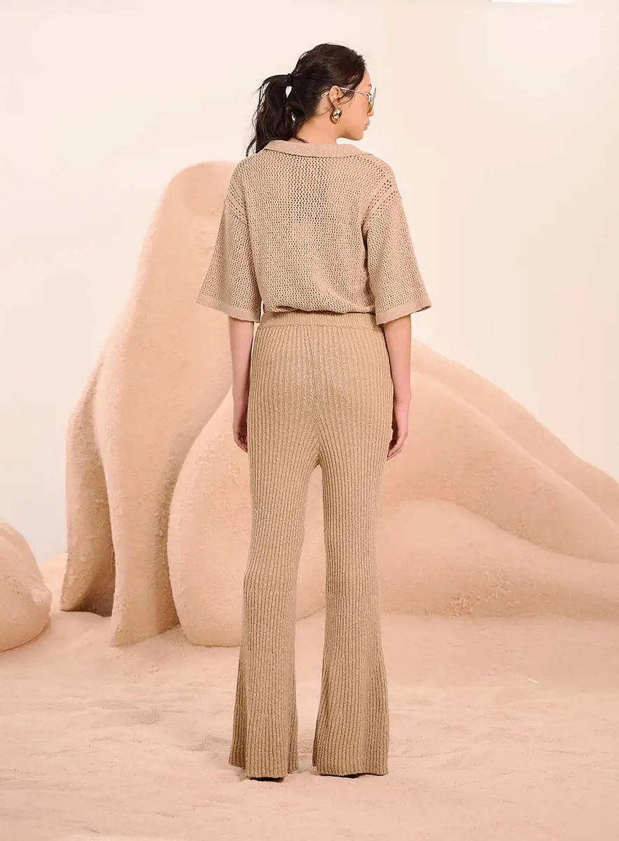 Calça Tricô Aconchego Marinho Marrom Foxtrot Souisy