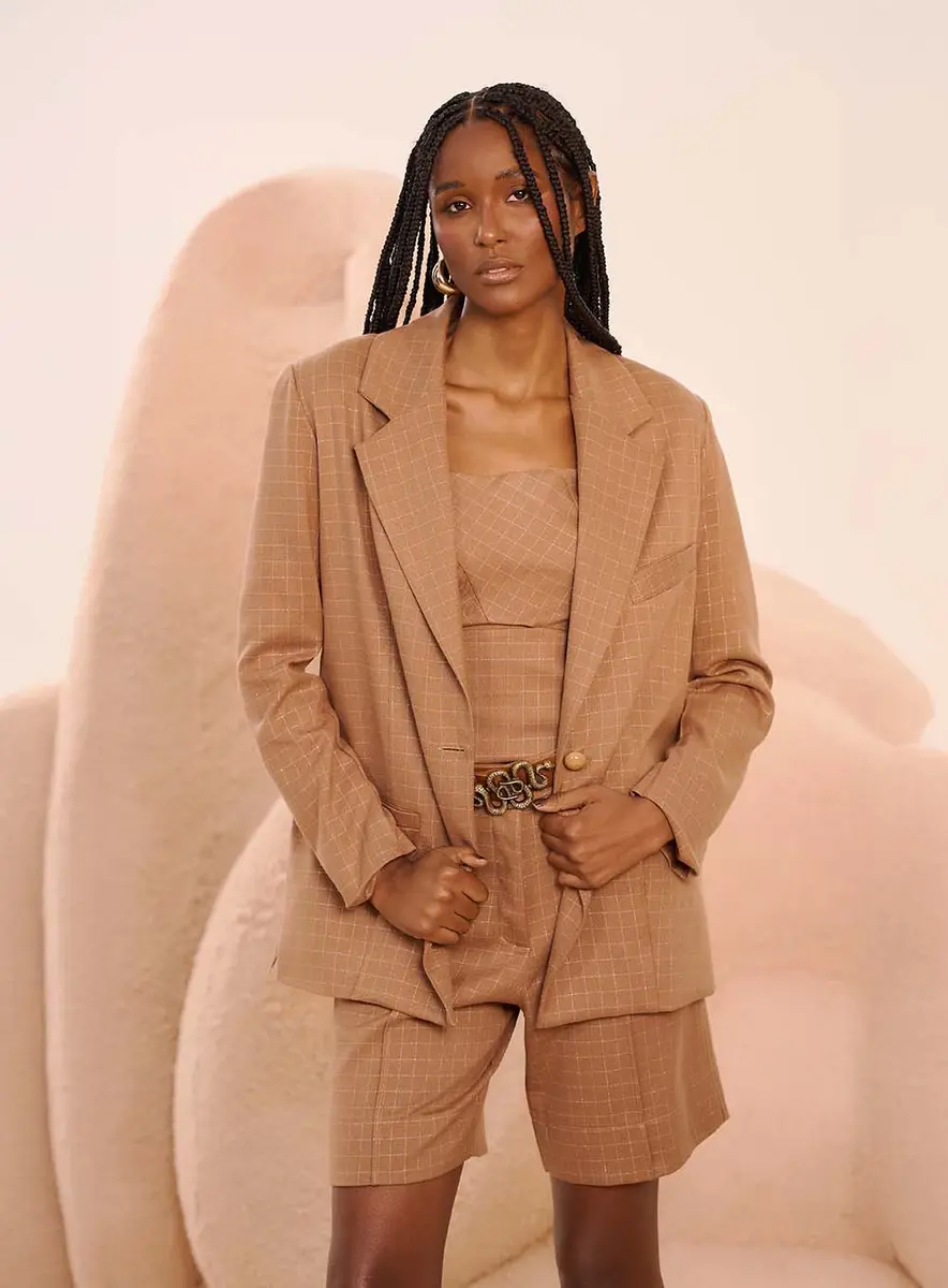 Blazer Deserto Dourado Estampados Souisy