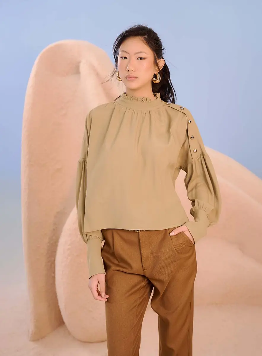 Blusa Deserto Dourado Verde Boa Souisy