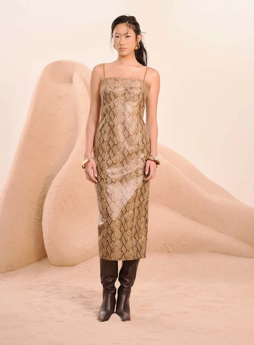Vestido Serpente Desértico Estampados Souisy