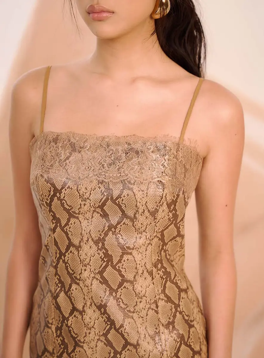 Vestido Serpente Desértico Estampados Souisy