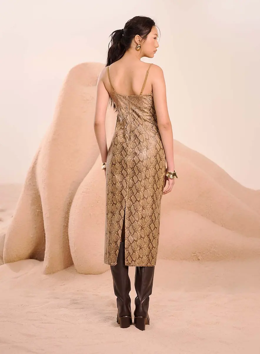 Vestido Serpente Desértico Estampados Souisy
